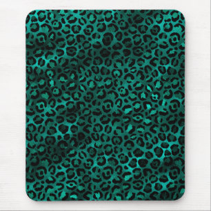 Teal en Goud Luipaard Serie Design 5 Muismat