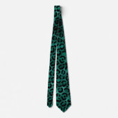 Teal en Goud Luipaard Serie Design 5 Stropdas (Achterkant)