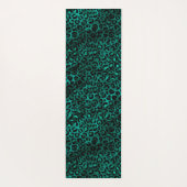 Teal en Goud Luipaard Serie Design 5  Yogamat (Achterkant)