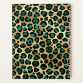 Teal en Goud Luipaard Serie Ontwerp 14 Planner (Achterkant)