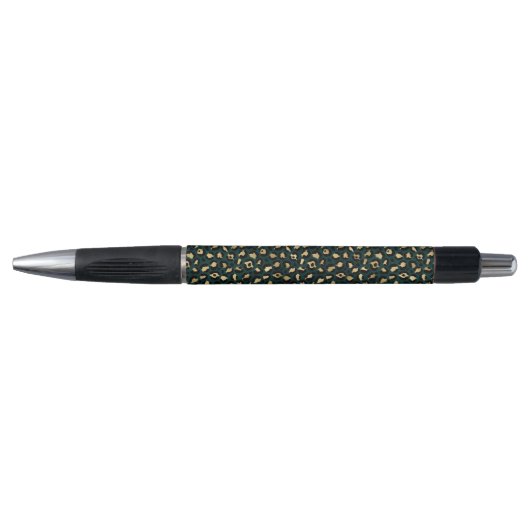 Teal en Goud Luipaard Serie Ontwerp 1 Pen (Voorkant)