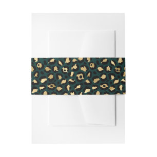 Teal en Goud Luipaard Serie Ontwerp 1 Uitnodigingen Wikkel