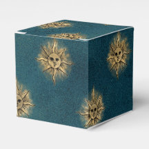 Teal en gouden vintage zon