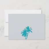 Teal en Grijs RSVP Instapkaart NAAR MEXICO (Achterkant)