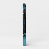 Teal en namaak zilver glitters marmer agaat Case-Mate iPhone case (Achterkant/links)