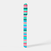 Teal en Roze Strepen iPhone 15 Case (Rechterkant)