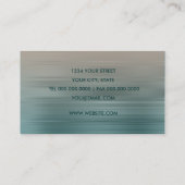 Teal en Taupe gestreepte visitekaartje (Achterkant)