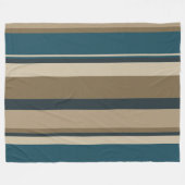 Teal en Toupe Cirkels Fleece Deken (Voorkant (Horizontaal))