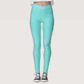 Teal- en turkoois golven leggings (Voorkant)