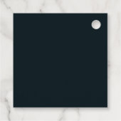 Teal en Zilveren Nep Glitter Agate Bruiloft Bedankjes Labels (Achterkant)