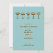 Teal Espresso Martini Bachelorette w/QR Code Kaart (Voorkant)