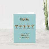 Teal Espresso Martini Will You Be My Bridesmaid?  (Voorkant)