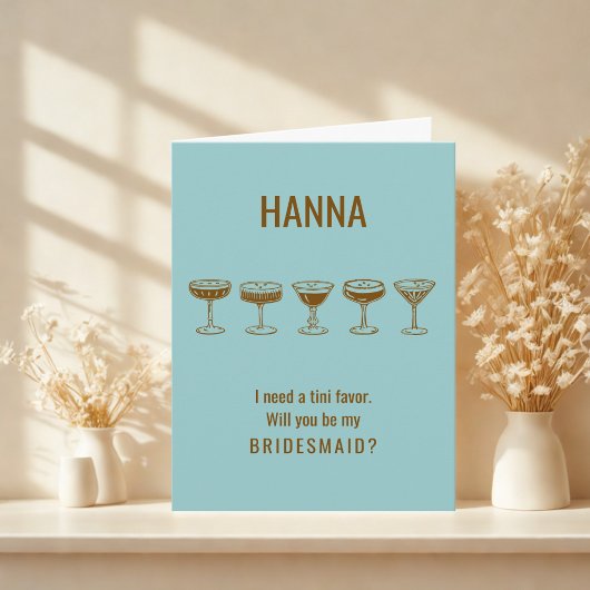 Teal Espresso Martini Will You Be My Bridesmaid? 