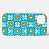 Teal Etnisch Patroon Case-Mate iPhone Case (Achterkant (horizontaal))