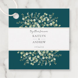 Teal Eucalyptus Samen Voor Altijd Trouwdag  Bedankjes Labels