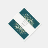 Teal Eucalyptus Samen Voor Altijd Trouwlabels  Servet (Hoek)