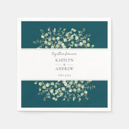 Teal Eucalyptus Together Forever Wedding  Servet