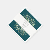 Teal Eucalyptus Together Forever Wedding  Servet (Hoek)