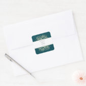 Teal Eucalyptus Together Forever Wedding Vierkante Sticker (Envelop)
