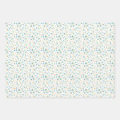 Teal Faux Gold Pattern Inpakpapier Vel (Voorkant 3)