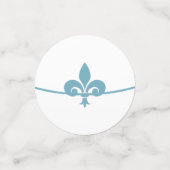 Teal Fleur de Lis Bruiloftsshower Tafelconfetti Confetti (Kleine voorkant)