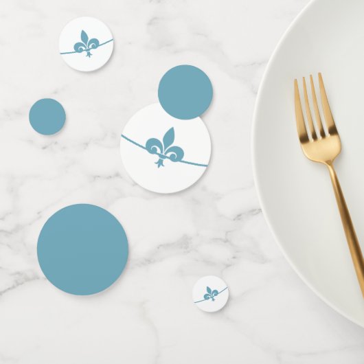 Teal Fleur de Lis Bruiloftsshower Tafelconfetti Confetti (Groep)
