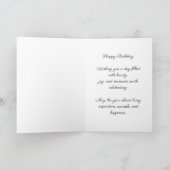 Teal Floral Birthday Card Kaart (Binnen)