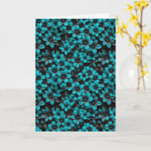 Teal Floral Birthday Card Kaart (Gele Bloem)