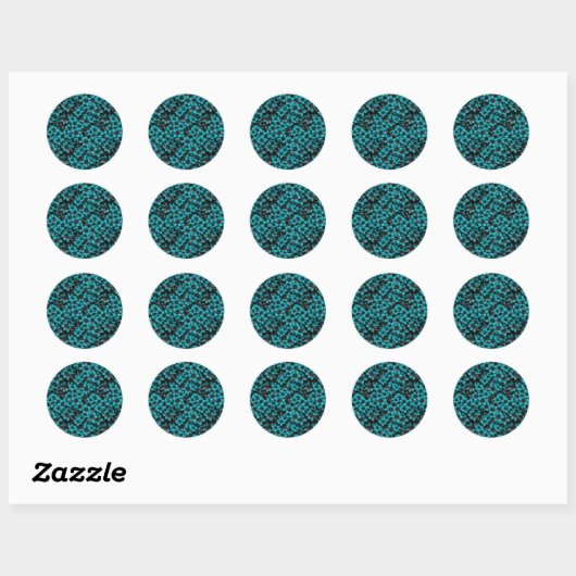Teal Floral Gift Stickers (Vel)