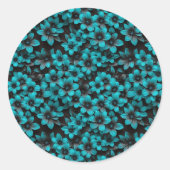 Teal Floral Gift Stickers (Voorkant)