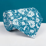 Teal Floral Pattern Custom Necktie Stropdas<br><div class="desc">This custom necktie features a sophisticated floral pattern, making it a stylish and unique accessory. It's perfect for adding a touch of personality to any outfit, whether it's for a special occasion or everyday wear. The high-quality fabric ensures a comfortable and long-lasting wear, and the custom design allows you to...</div>