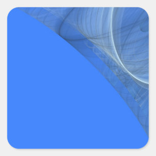 Teal Fractal Achtergrond Vierkante Sticker