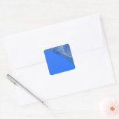 Teal Fractal Achtergrond Vierkante Sticker (Envelop)