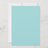 Teal Fuchsia Moody Bloom Bruiloft Kaart (Achterkant)