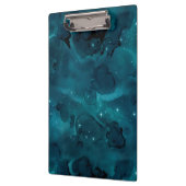 Teal Galaxy Serie Design 5 Klembord (Links)