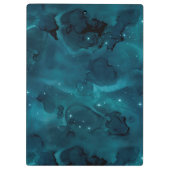 Teal Galaxy Serie Design 5 Klembord (Achterkant)