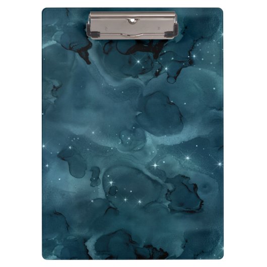 Teal Galaxy Serie Design 5 Klembord (Voorkant)