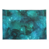 Teal Galaxy Serie Design 6 Kussensloop (Achterkant-Rechts)