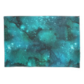 Teal Galaxy Serie Design 6 Kussensloop (Voorkant-Links)