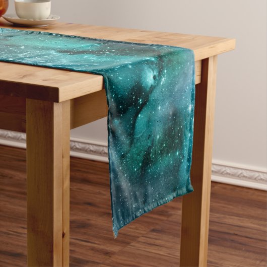 Teal Galaxy Serie Design 6  Lange Tafelloper (Voorbeeld)