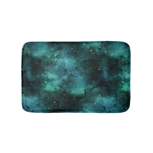 Teal Galaxy Serie Ontwerp 1 Badmat (Voorkant)