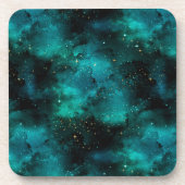 Teal Galaxy Serie Ontwerp 1 Bier Onderzetter (Voorkant)