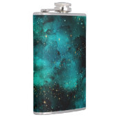 Teal Galaxy Serie Ontwerp 1  Heupfles (Rechts)
