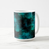 Teal Galaxy Serie Ontwerp 1 Koffiemok (Voorkant rechts)