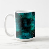 Teal Galaxy Serie Ontwerp 1 Koffiemok (Links)