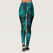 Teal Galaxy Serie Ontwerp 1 Leggings (Achterkant)