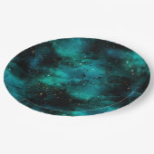 Teal Galaxy Serie Ontwerp 1 Papieren Bordje (Gekanteld)