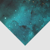 Teal Galaxy Serie Ontwerp 1 Tissuepapier (Detail)