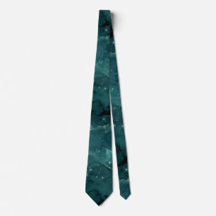Teal Galaxy Serie Ontwerp 2 Stropdas