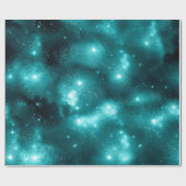 Teal Galaxy Serie Ontwerp 3 Cadeaupapier (Vlak)